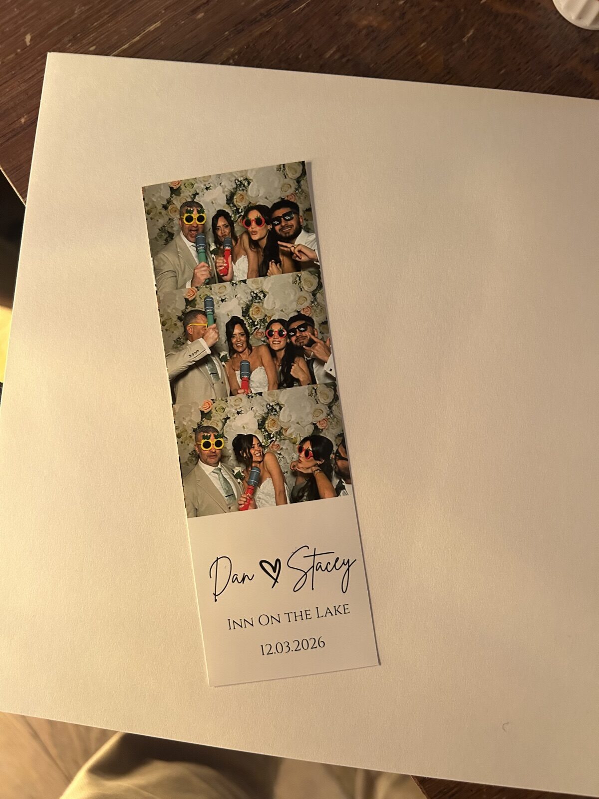 Instant photo strip from a Cumbria wedding at Inn on the Lake